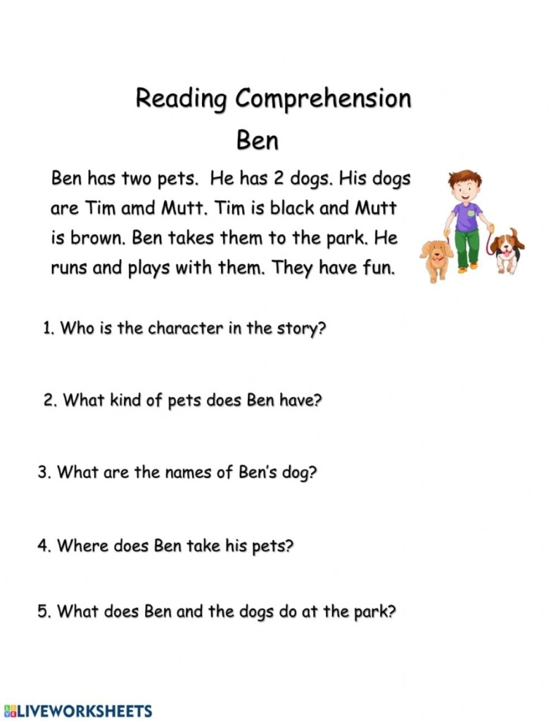 1 Grade Printable Reading Paragraph With Questions Worksheets Reading 