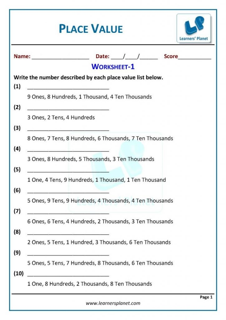 10th Grade Printable Math Worksheets AlphabetWorksheetsFree