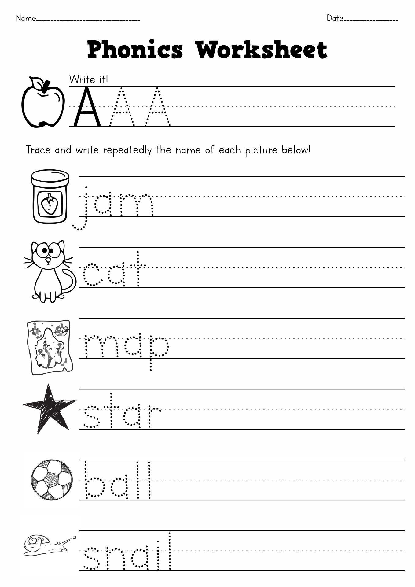 14 Free Printable Phonics Worksheets First Grade Free PDF At