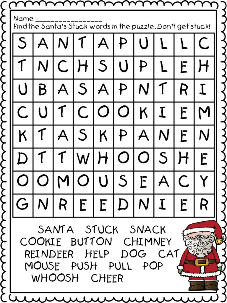 1st Grade Christmas Word Search Printable Word Search Maker