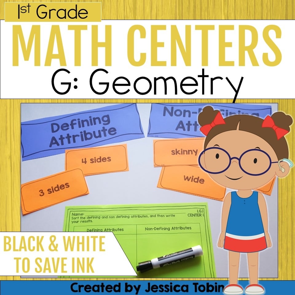 1st Grade Geometry Math Centers