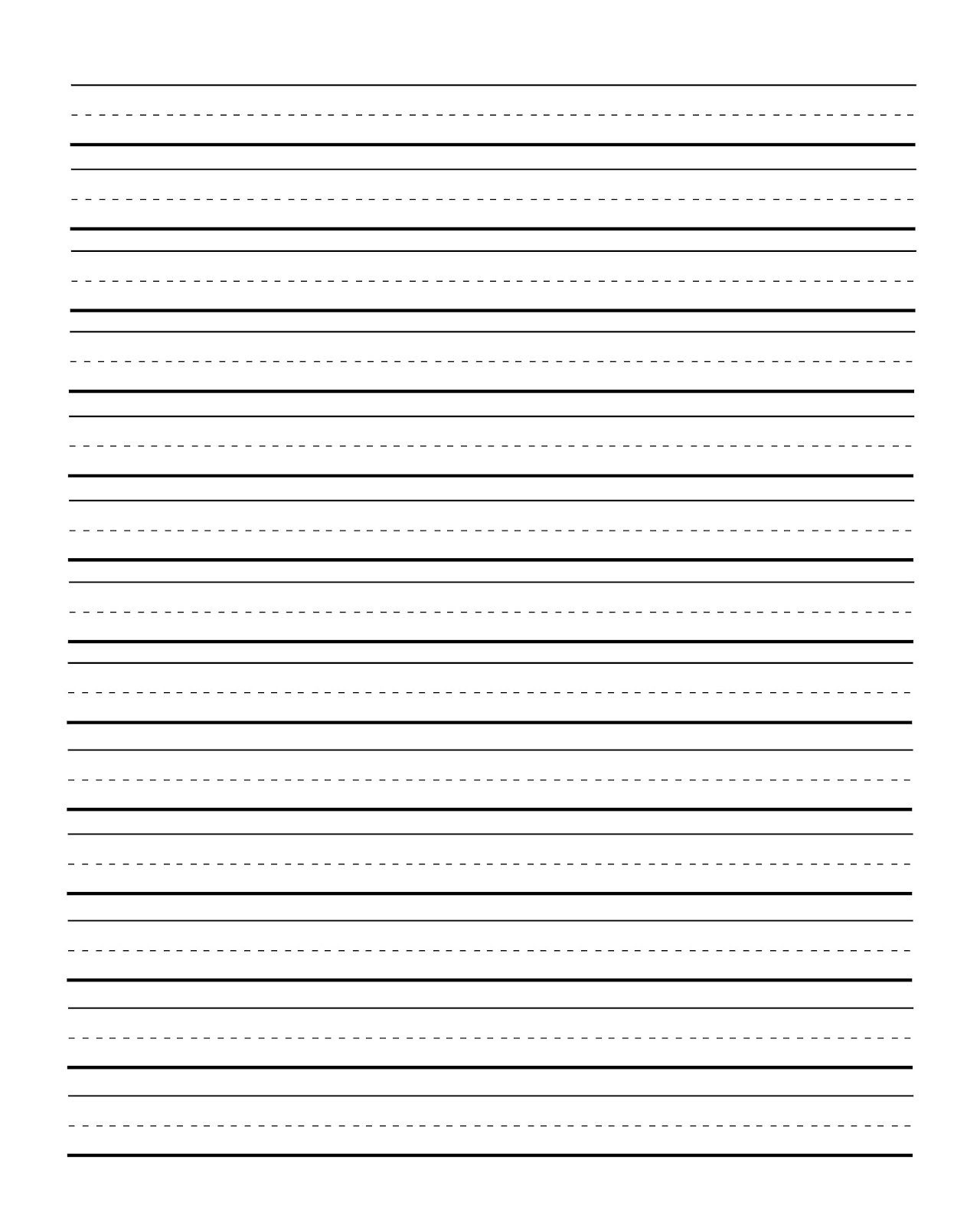 1st Grade Lined Paper Free Printable Lined Paper Printable