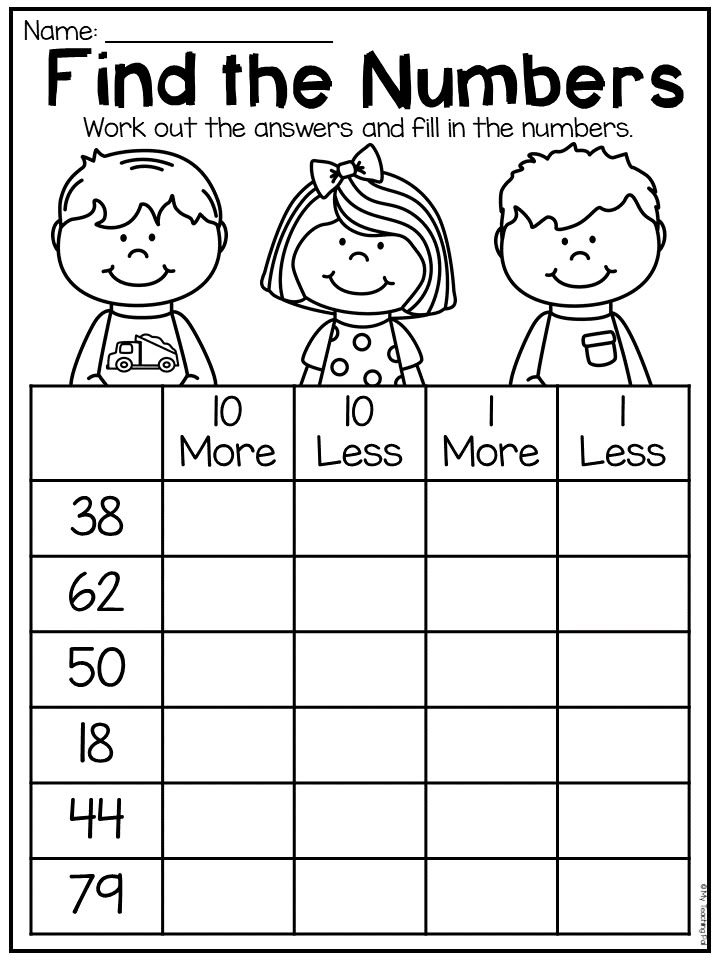1st Grade Math Activities Printables