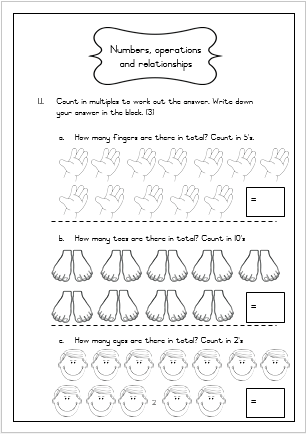 1st Grade Math Assessment Printable