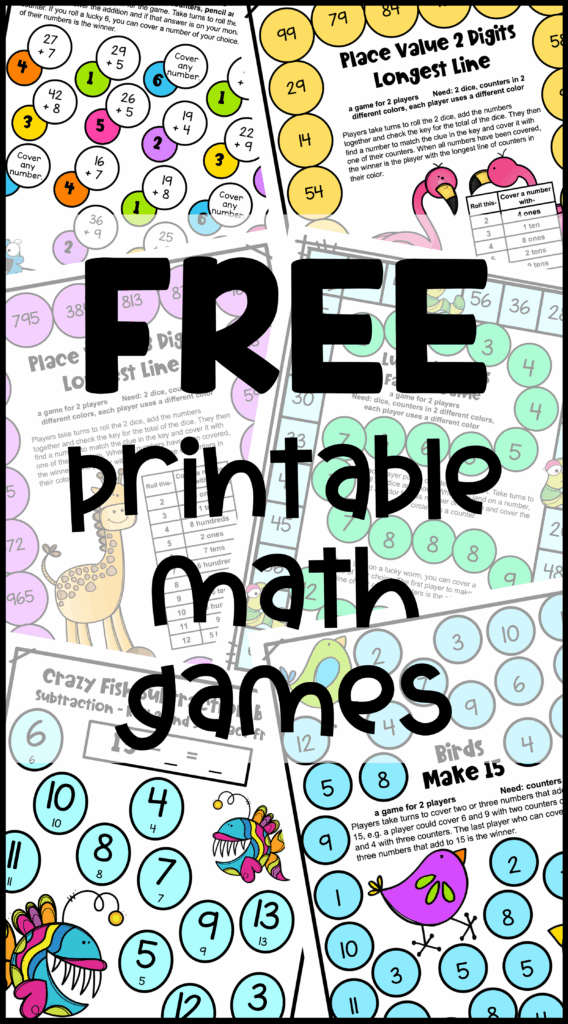 1st Grade Math Games Free Printable Math Games Printable Math Games 