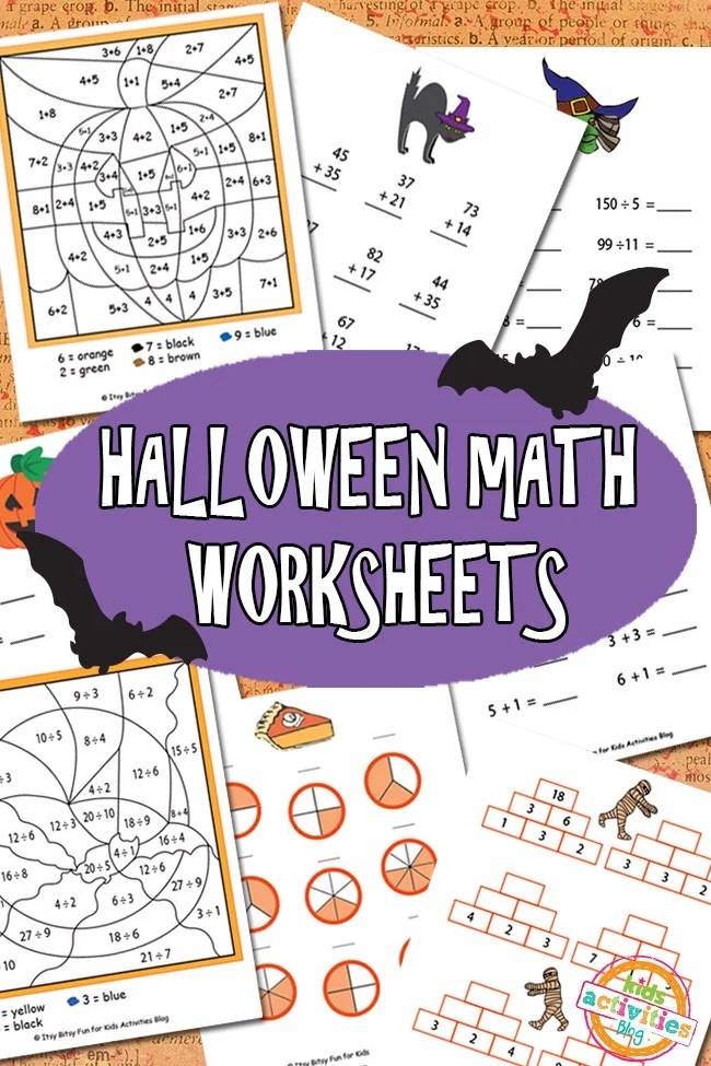 1st Grade Math Sheets Printable Halloween
