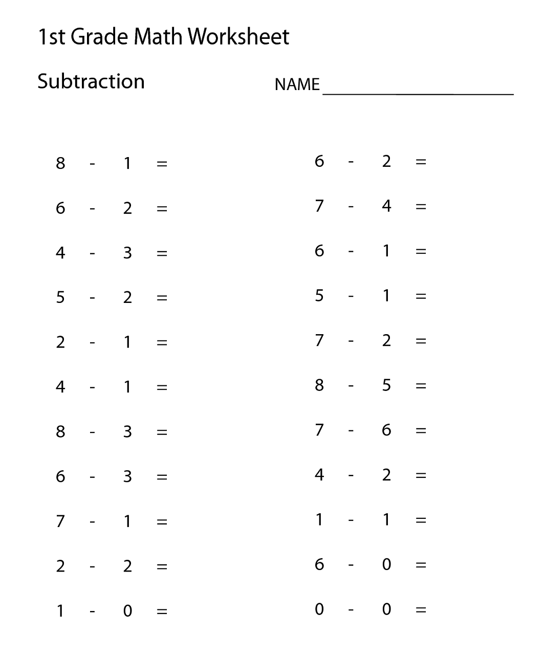 1St Grade Math Worksheet Ideas 2022