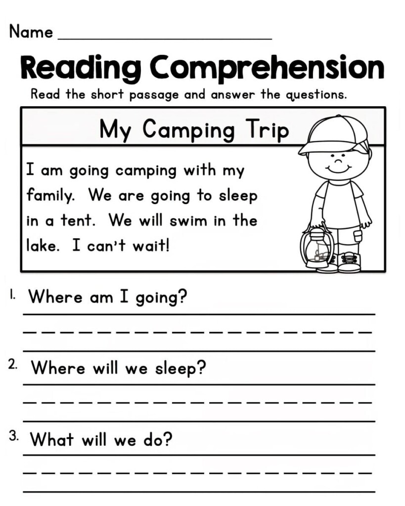 1st Grade Printable Worksheets Reading Reading Worksheet Printable