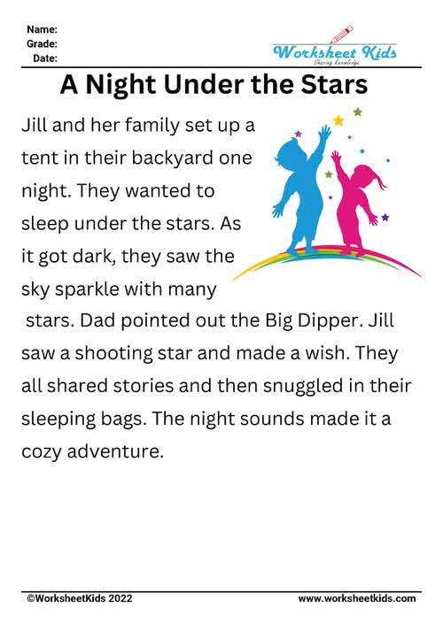 1st Grade Reading Comprehension Free Printable Worksheets Worksheets 