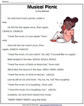 1st Grade Reading Comprehension Worksheets Worksheets Library