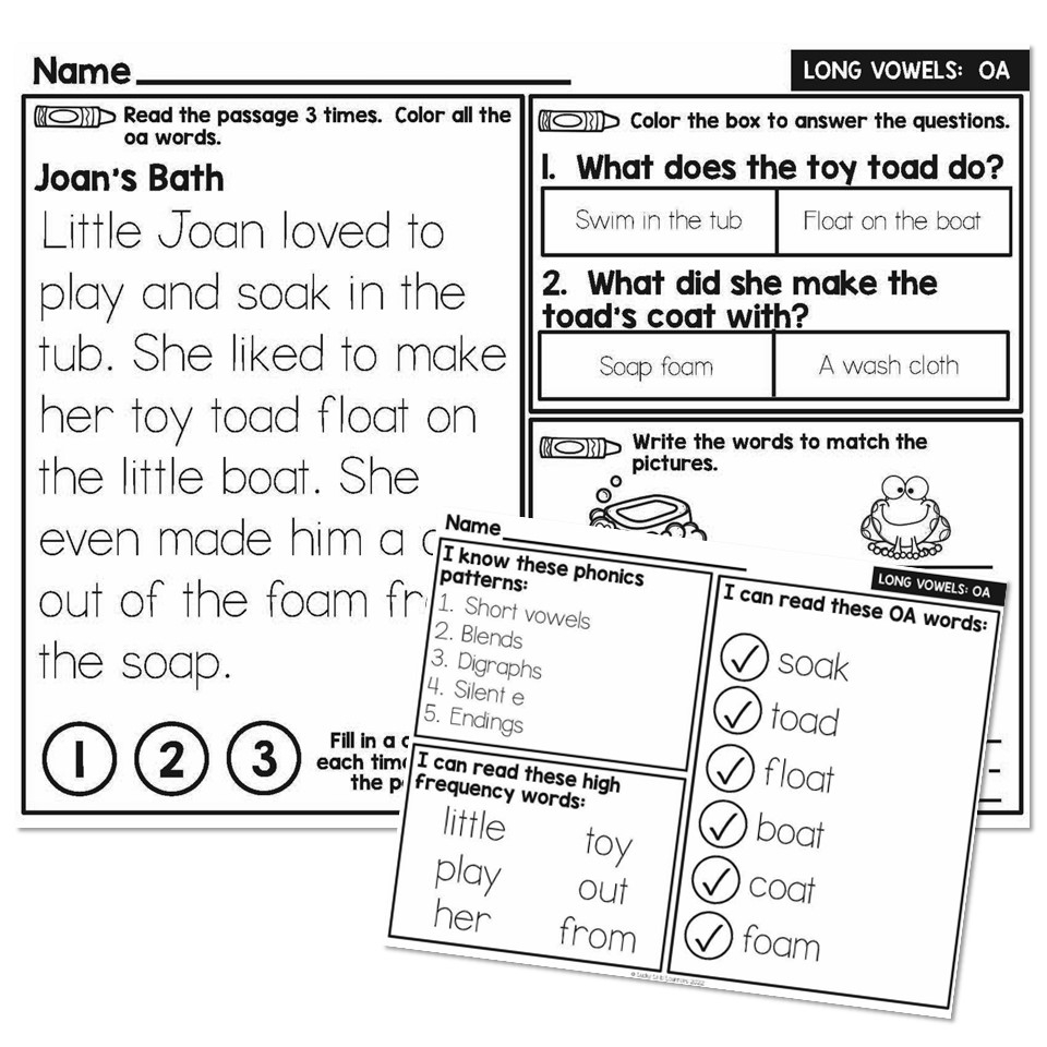 1st Grade Reading Decodable Printables Vrogue co