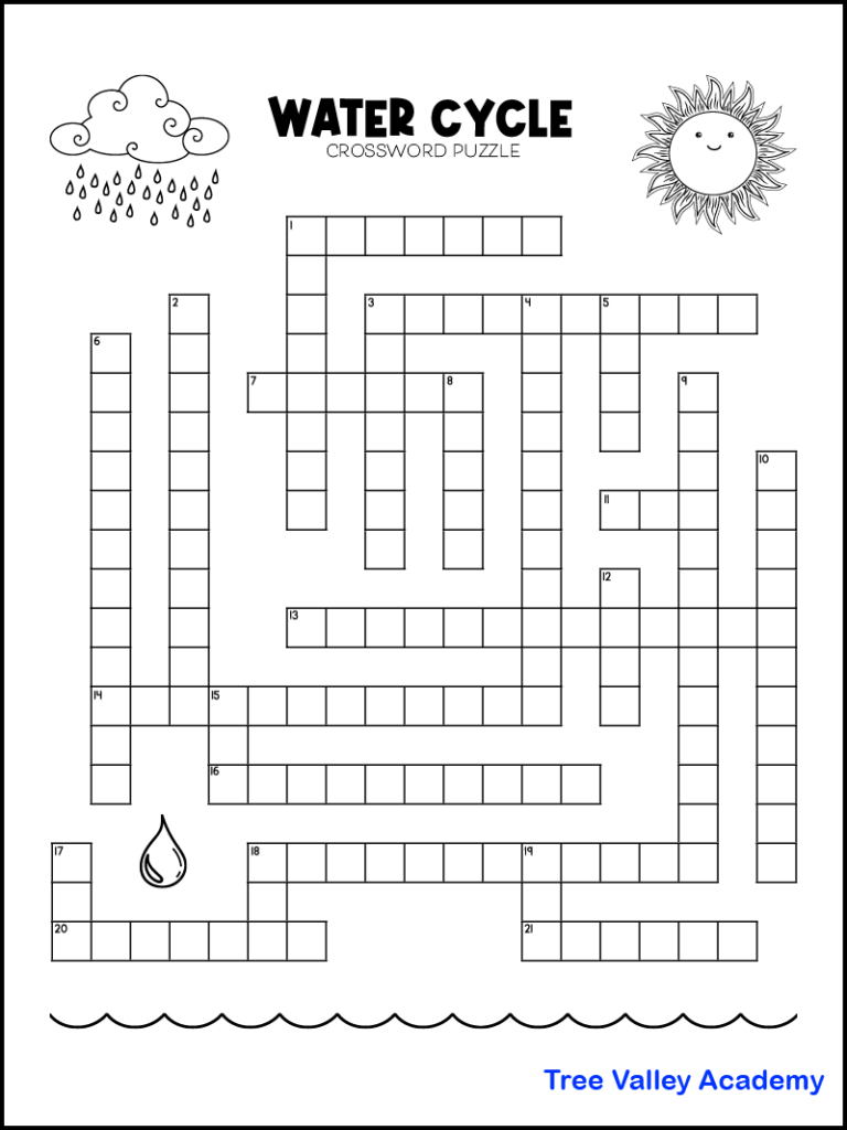 1st Grade Science Crosswords Printable Printable Lab