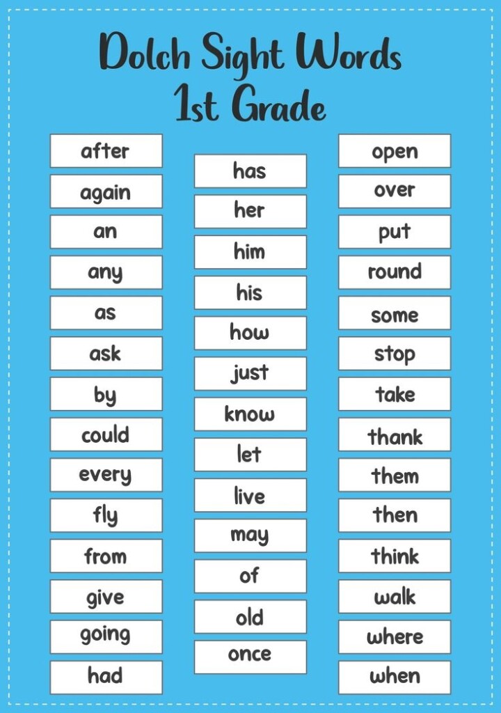 1St Grade Sight Word List Printable Farm1 fieldagent