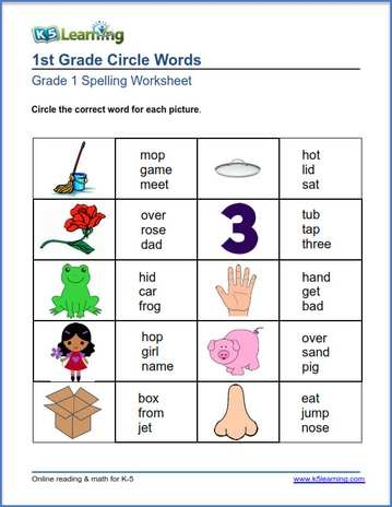 1st Grade Spelling Homework Activities