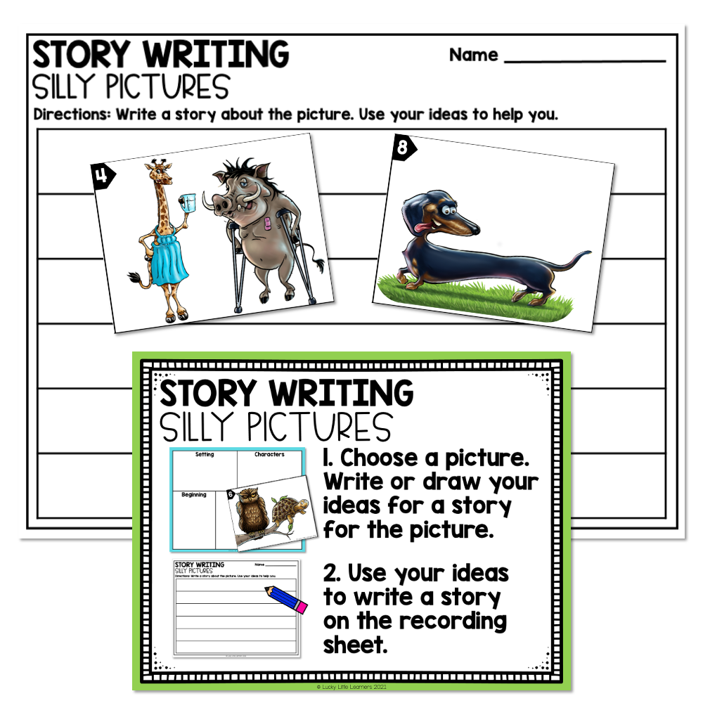 1st Grade Writing Center Story Writing Lucky Little Learners