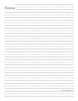 1st Grade Writing Lines Name By Designogy Teachers Pay Teachers