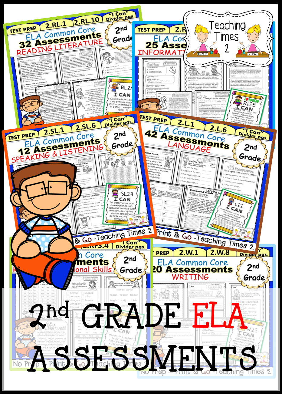 2nd Grade Common Core ELA Assessments Teaching Times 2