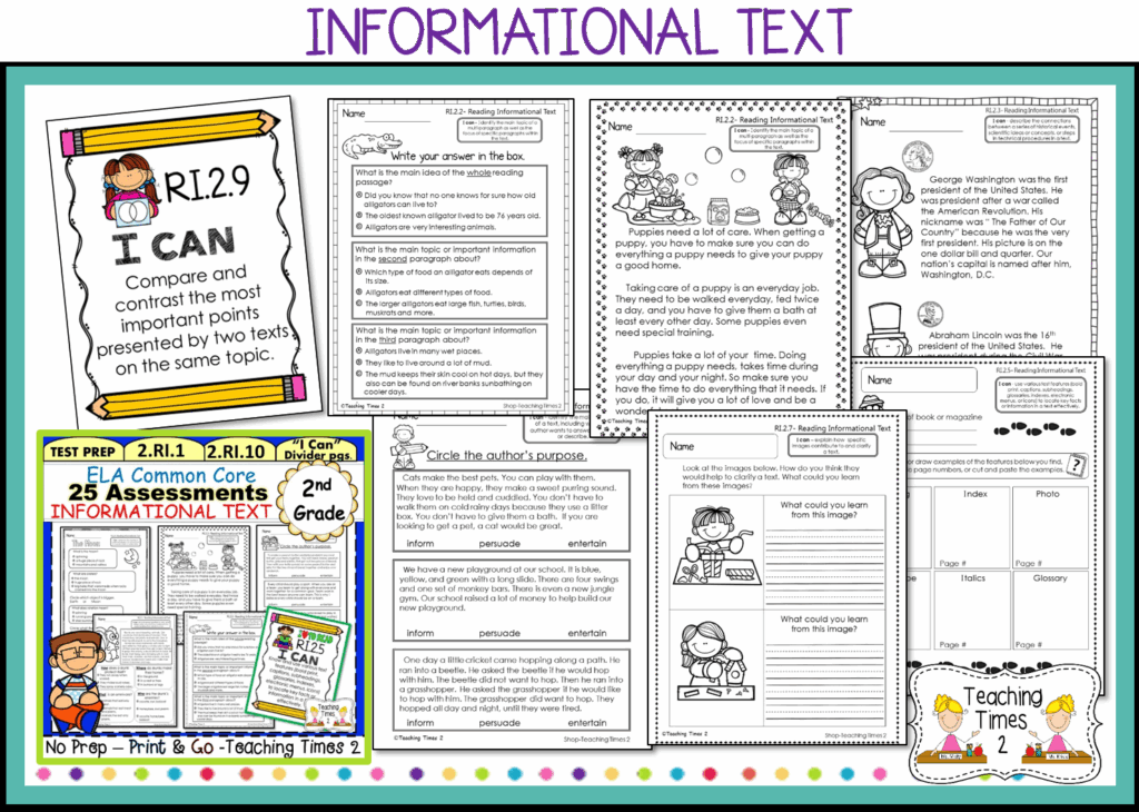 2nd Grade Common Core ELA Assessments Teaching Times 2