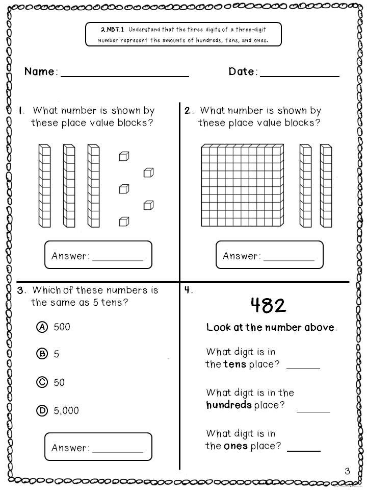 2nd Grade Core Math Worksheets Common Core Worksheets