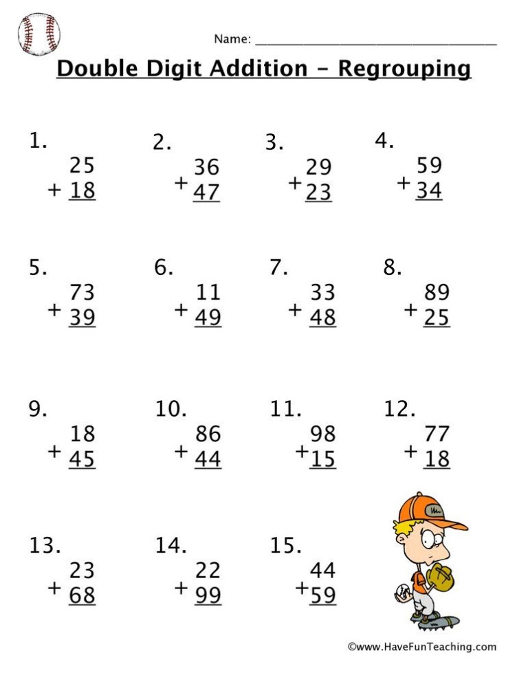 2nd Grade Math Regrouping Printable Worksheets 2nd Grade Math Worksheets