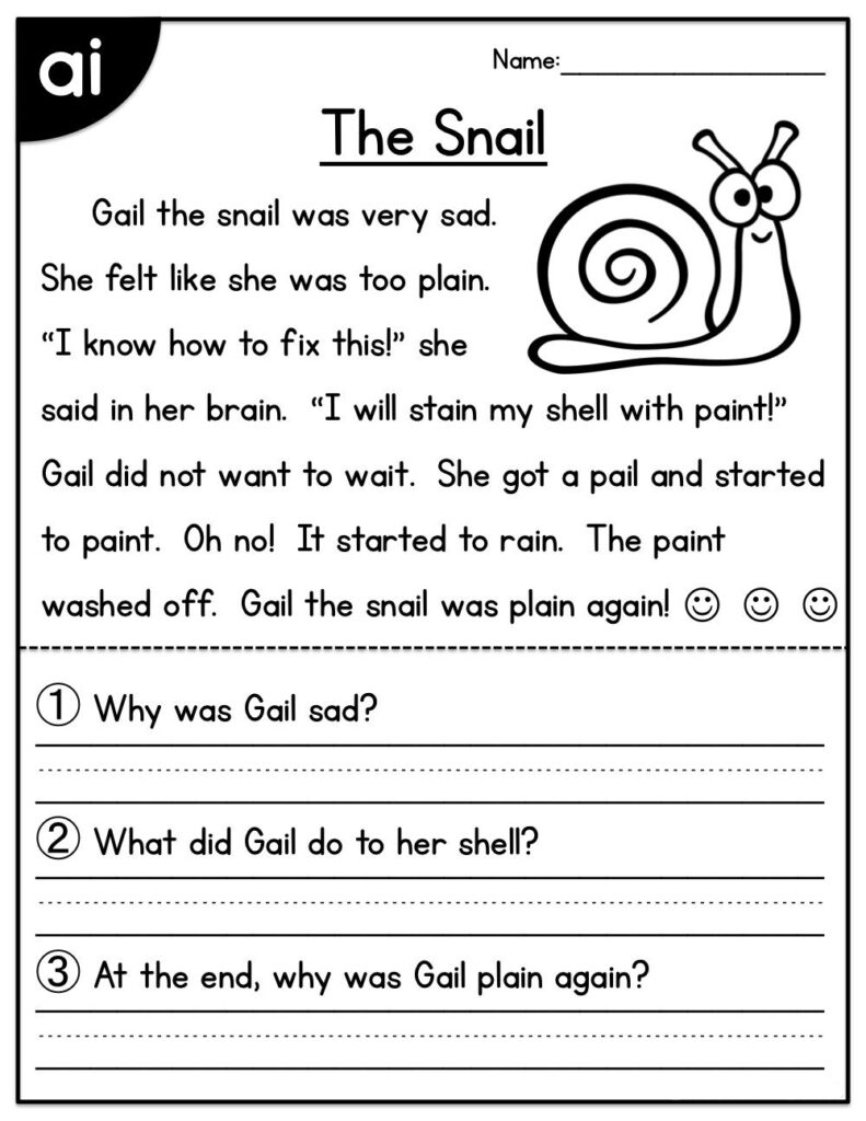 2nd Grade Reading Worksheets Free Printable NewFreePrintable