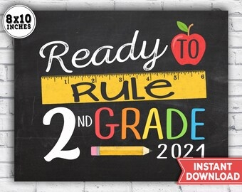 2nd Grade Sign Printable Etsy