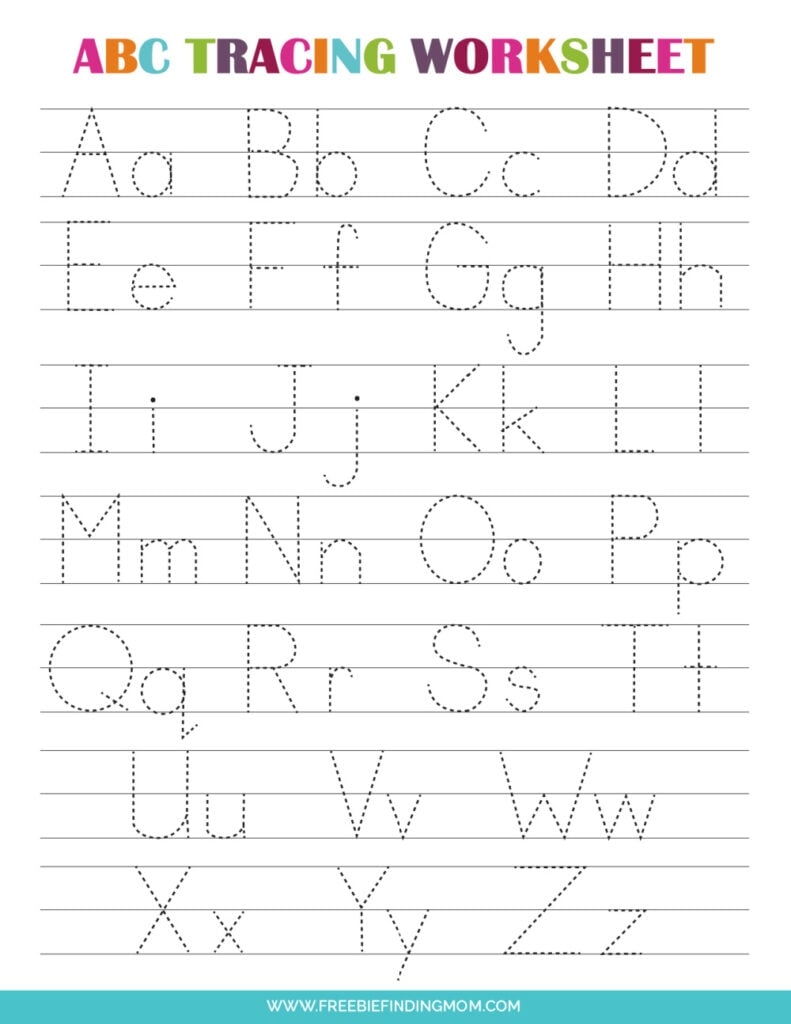 3 Printable ABC Tracing Worksheets PDF Downloads Freebie 