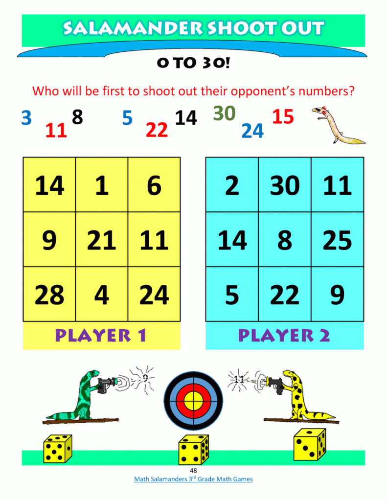 3rd Grade Math Games Booklet