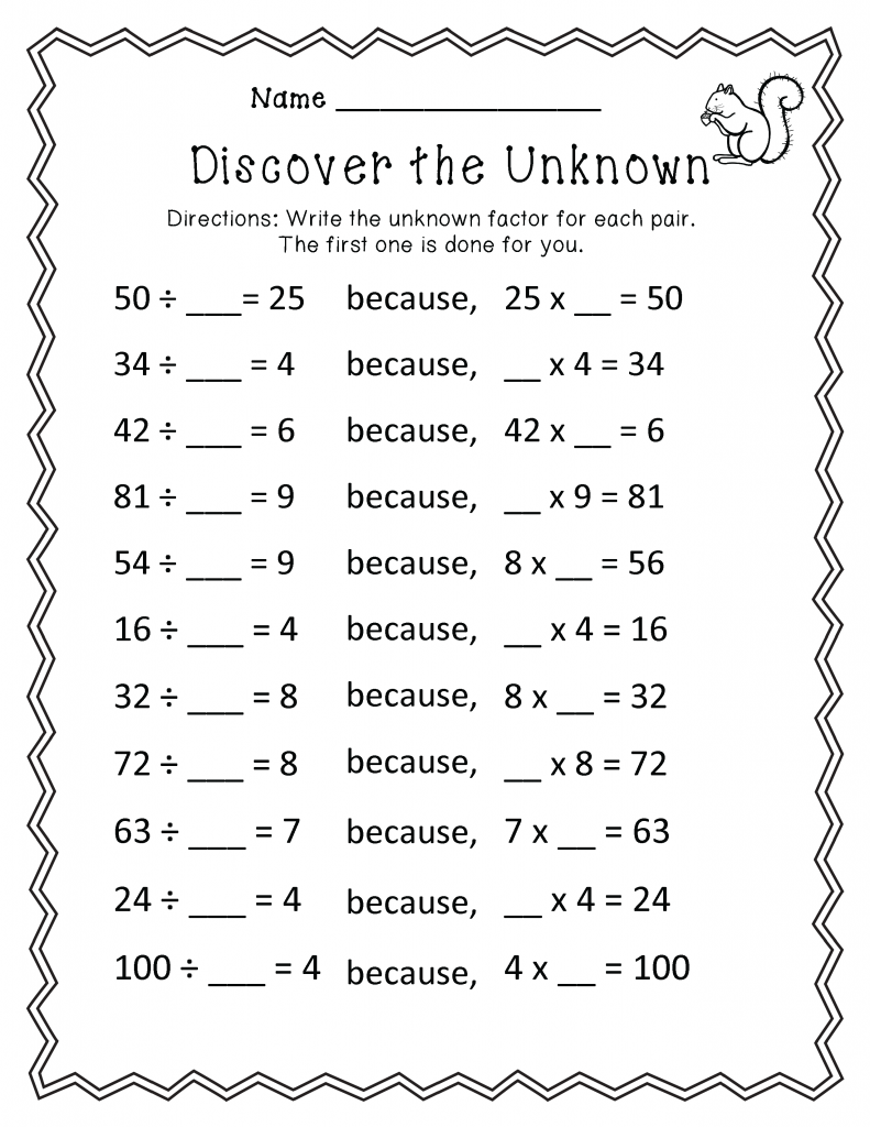 3rd Grade Math Worksheets Third Grade Math Worksheets Math 