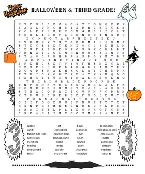 3rd Grade Word Search Printable
