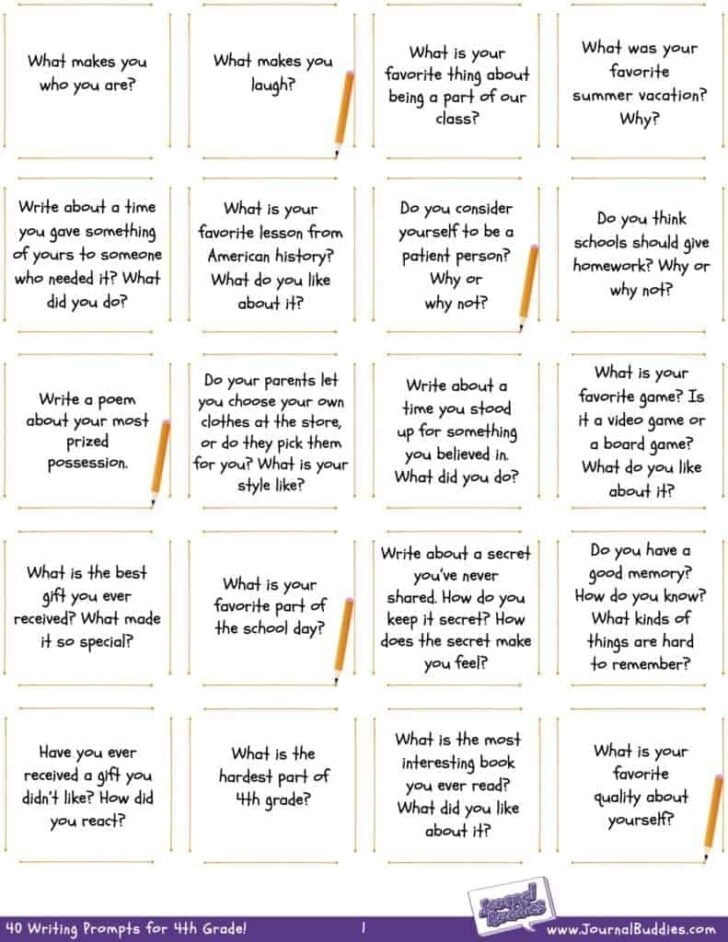 4th Grade Writing Assignments Printables Printable Worksheets