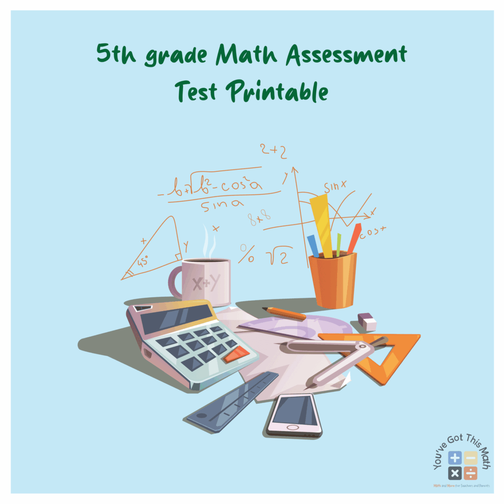 5th Grade Math Assessment Test Printable Free Worksheets
