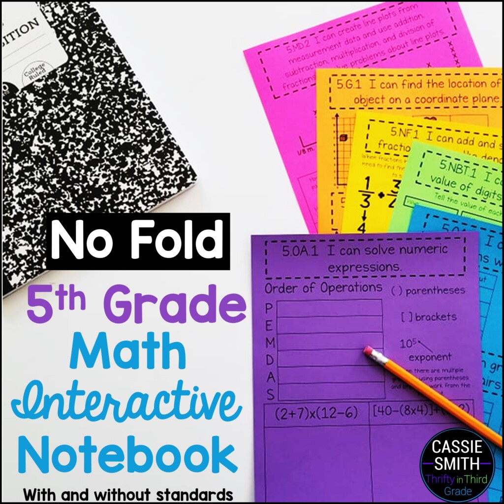5th Grade Math Interactive Notebook Thrifty In Third Grade