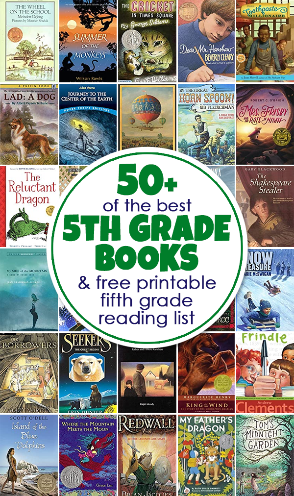 5th Grade Reading List With FREE Printable Book List 5th Grade Books