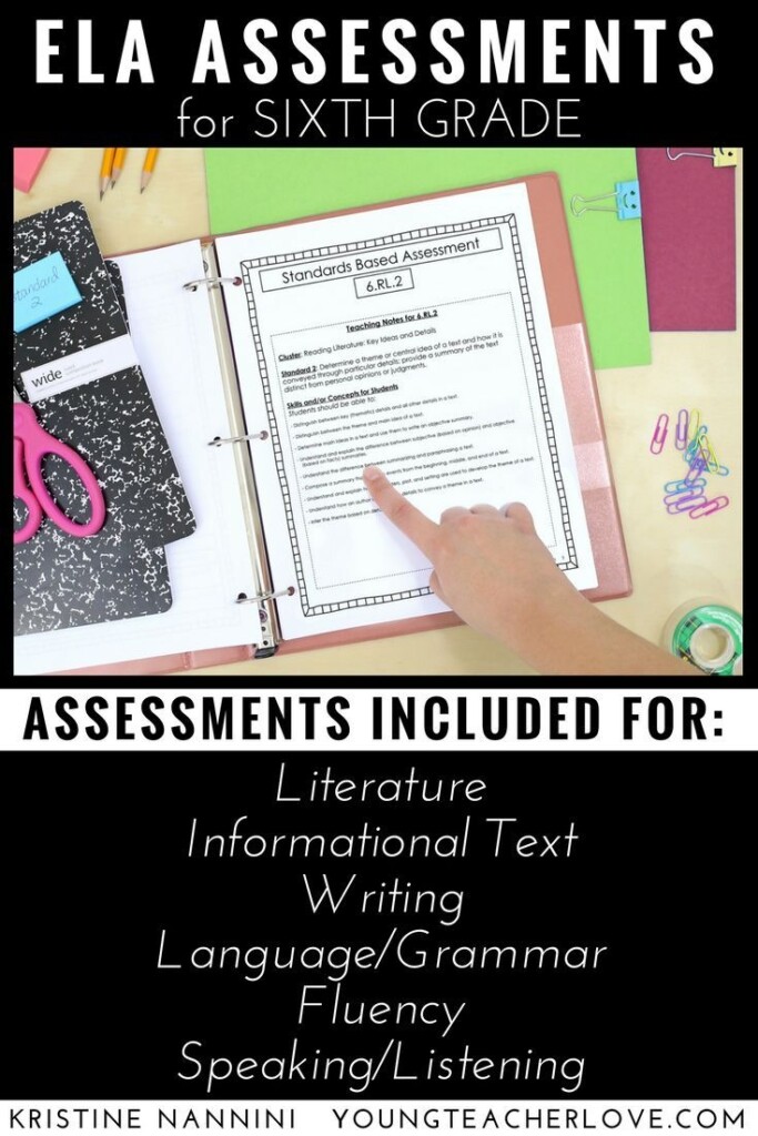 6Th Grade Ela Assessments Reading Comprehension Grammar Writing 