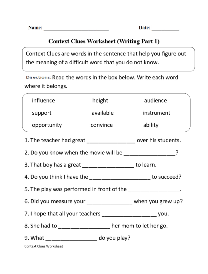6th Grade Vocabulary Worksheets Printable Peggy Worksheets