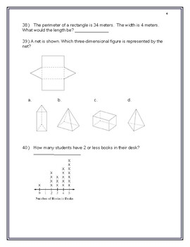 7th Grade Math Pretest By Kimberly Walter Teachers Pay Teachers