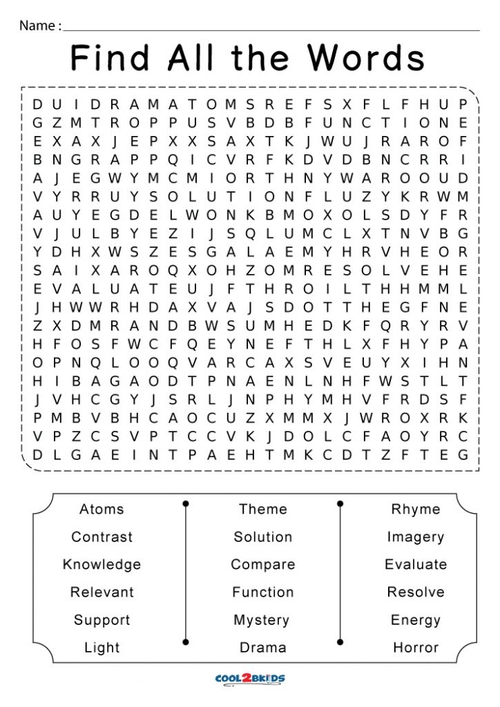 7th Grade Word Search Printable Free Word Search Maker