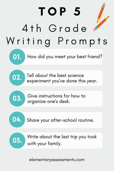 81 Great Fourth Grade Writing Prompts