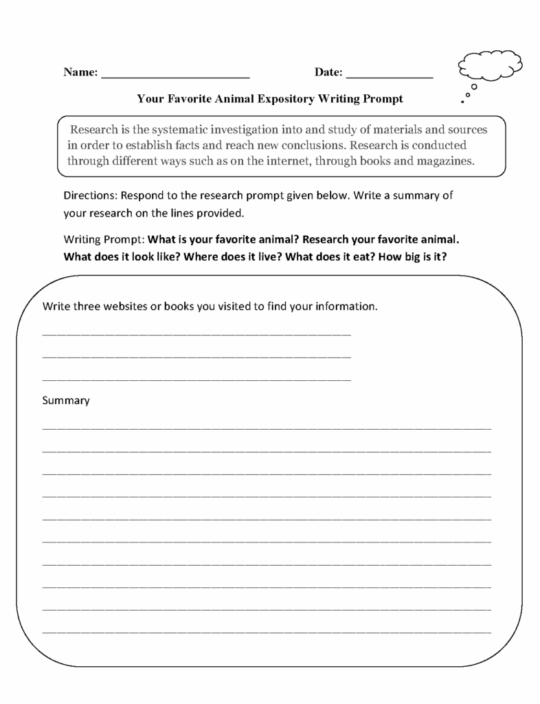 8th Grade Writing Worksheet