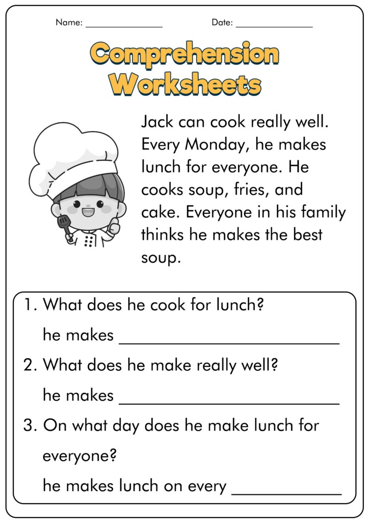 9 First Grade Reading Comprehension Worksheets Free PDF At 