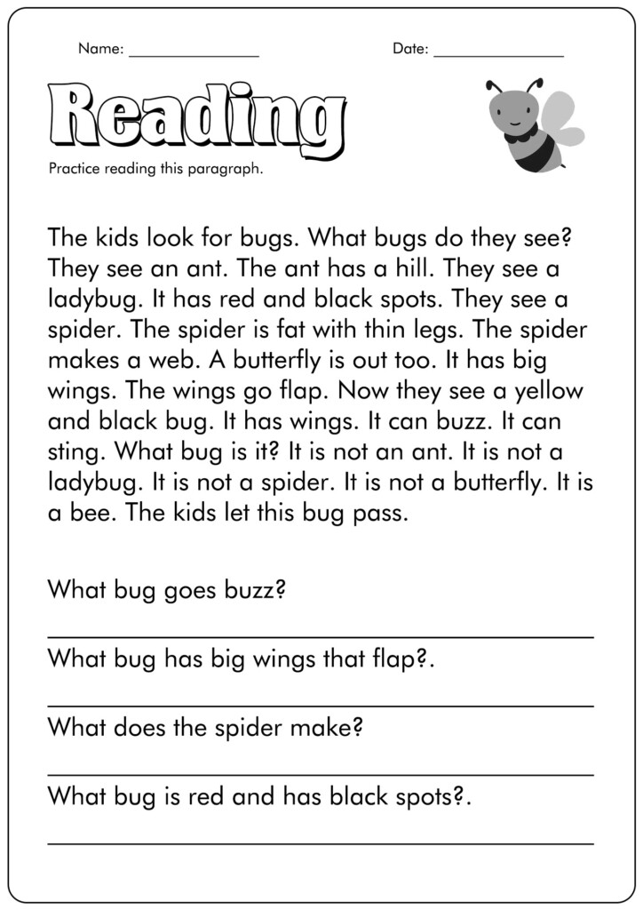 9 First Grade Reading Comprehension Worksheets Free PDF At 