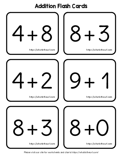 Addition Flash Cards Math Facts 0 12 Printable Your Home Teacher