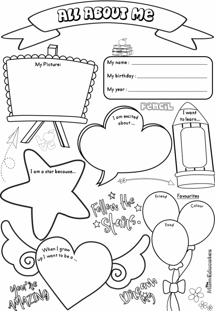 All About Me Worksheet First Grade All About Me Free Vrogue co