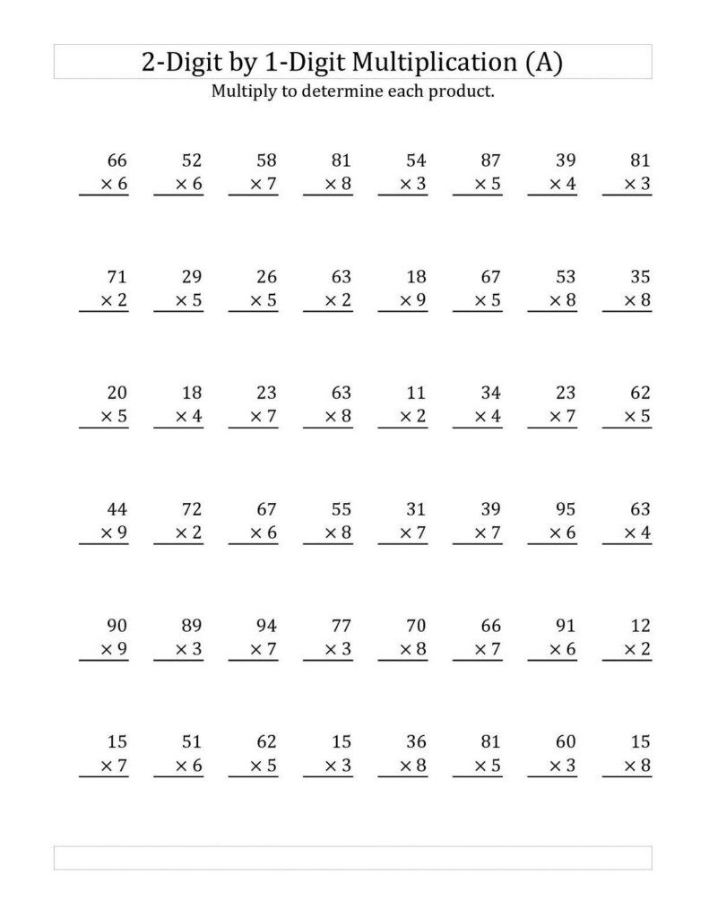 Basic Multiplication Worksheets Grade 5 254816 Free Worksheets Samples