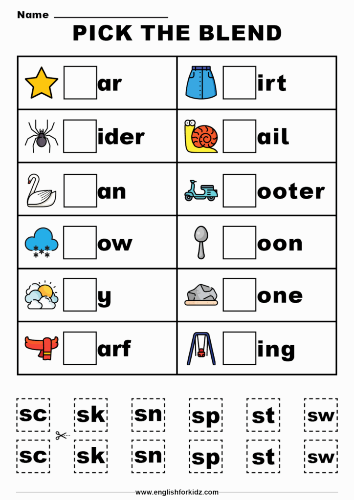 Blends Worksheet For First Grade Elegant Beginning Consonant Blends And 