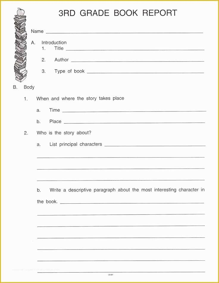 Book Report Template 2nd Grade Free Of Book Report Great Help Teaching 