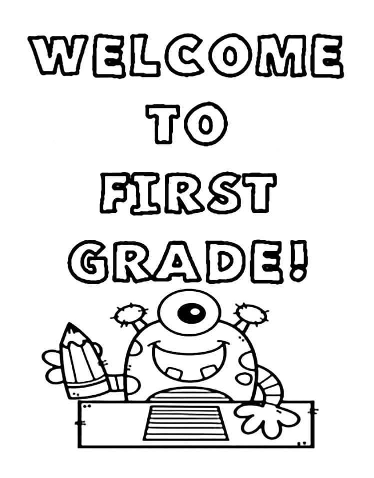 Collection Of First Grade Coloring Pages Free Printable