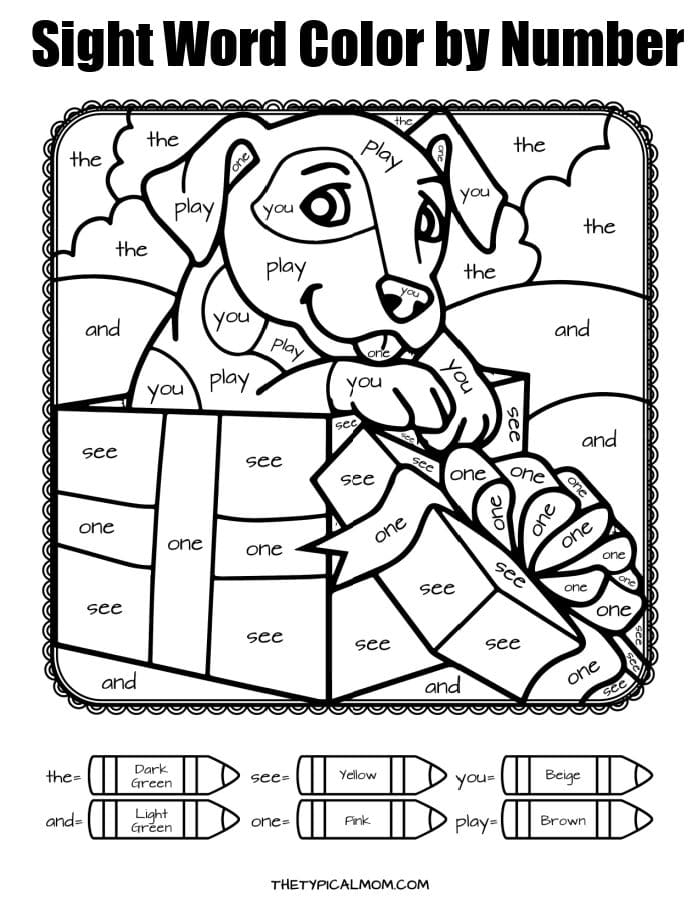 Color By Number Sight Word Bundle Sight Words First Grade Sight Riset