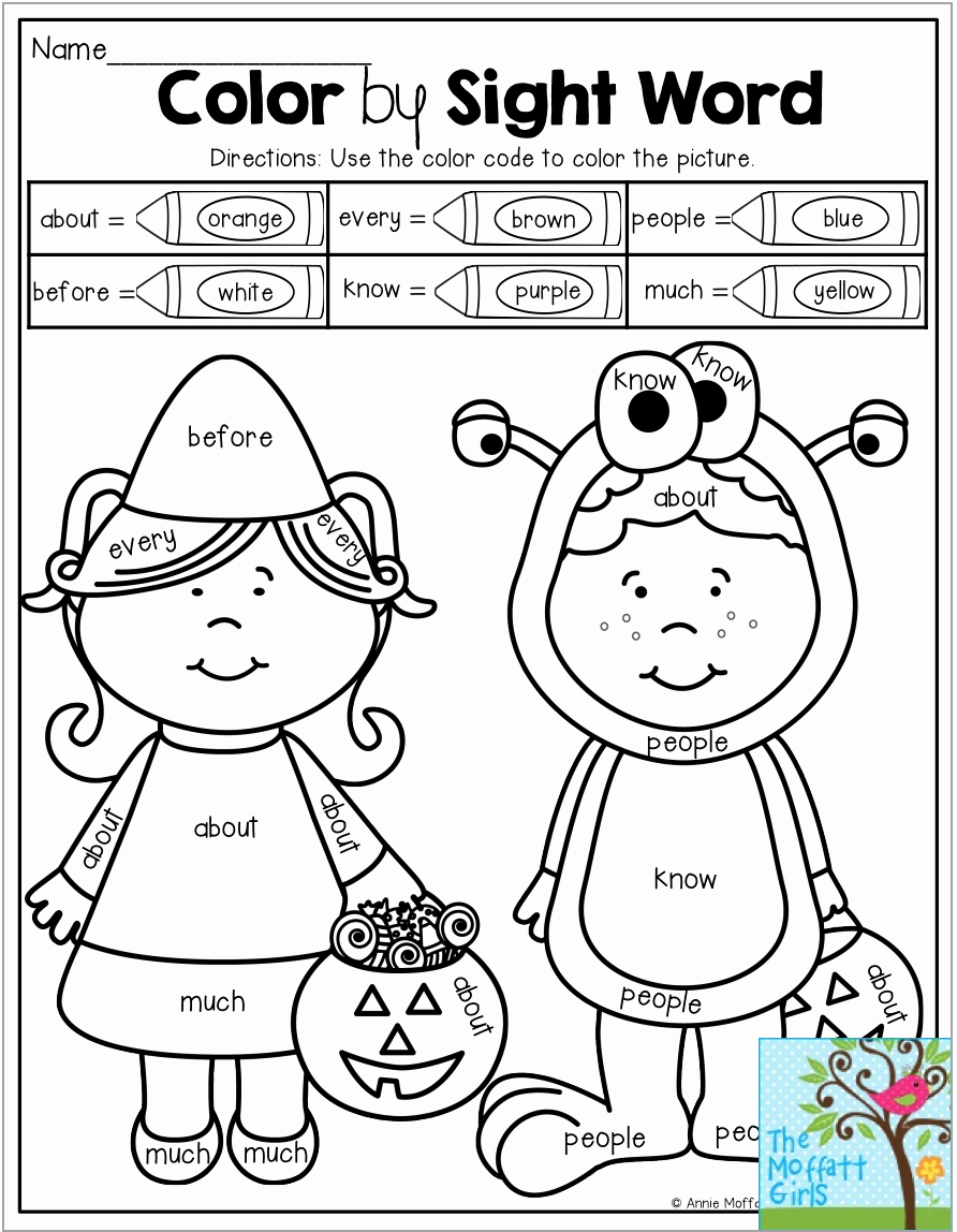 Color Sight Word Worksheets Awesome Color By Sight Word With 1st Grade